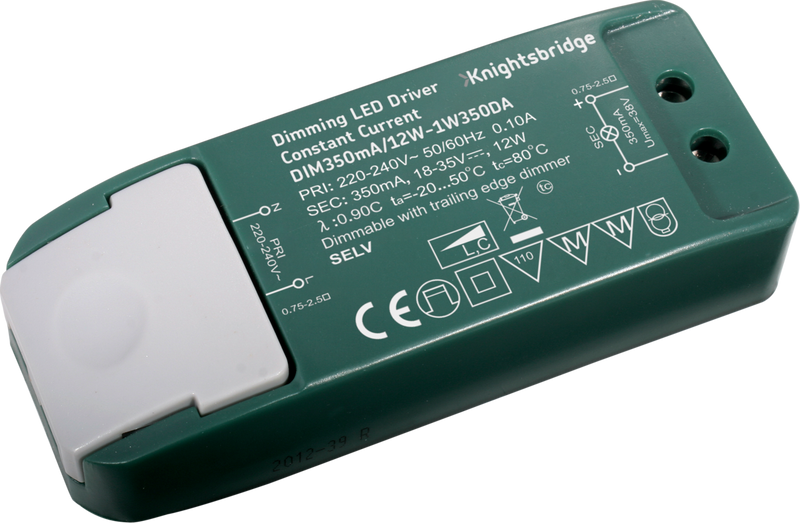 IP20 350mA 12W LED Dimmable Driver - Constant Current