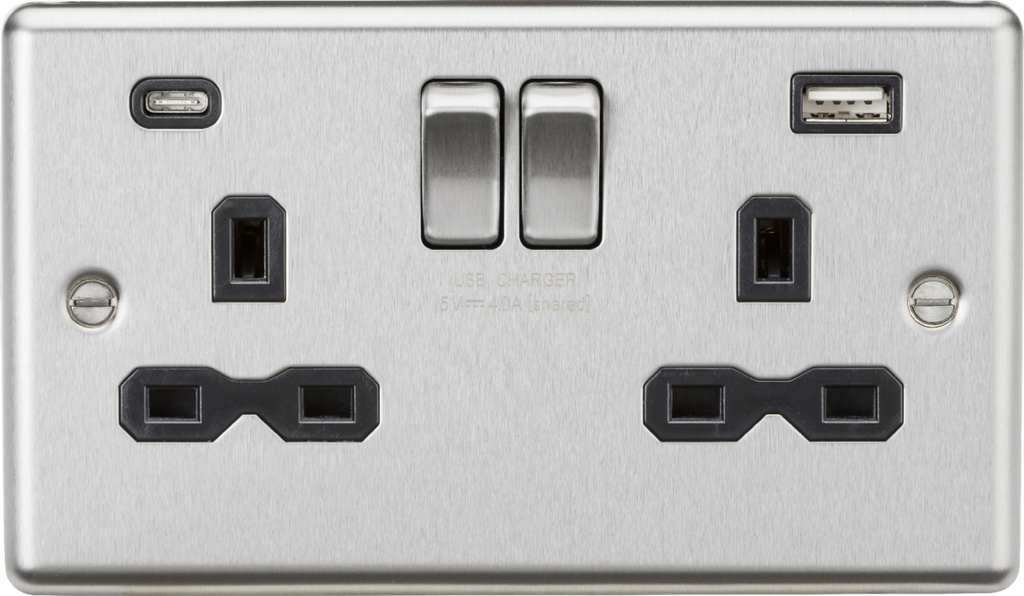 13A 2G SP Switched Socket with dual USB C+A 5V DC 4.0A [shared] - Brus