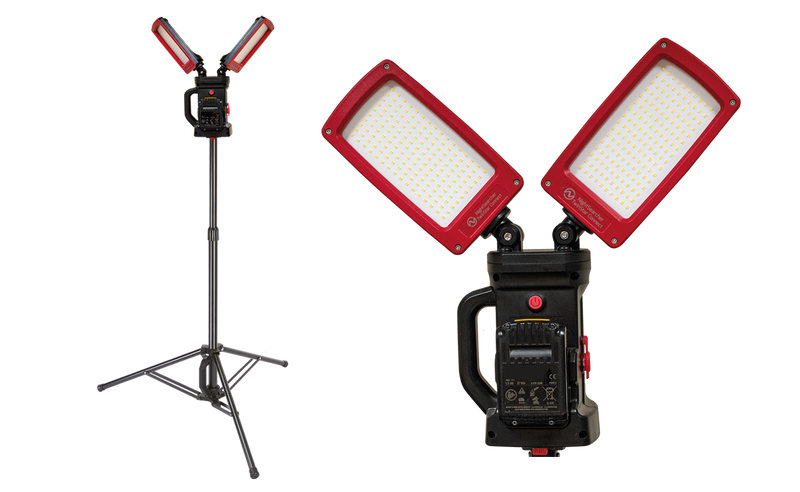 NEW TwinStar Connect - Multi-Angled Twin Head Light, With Power Tool Battery Adapters