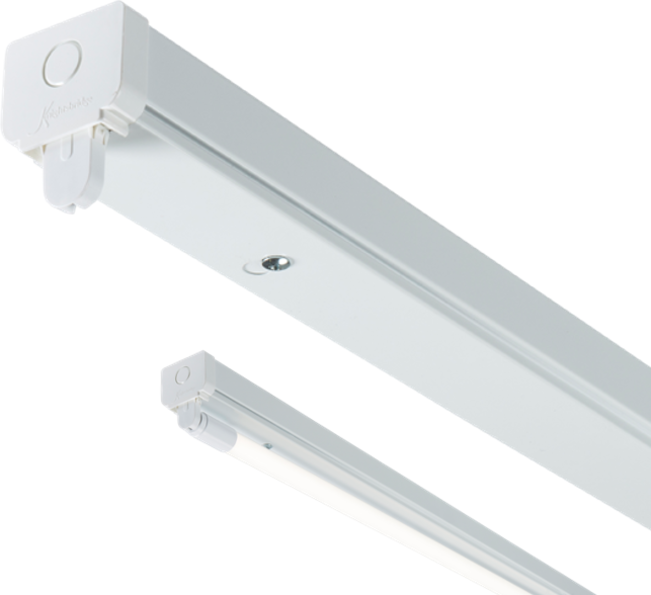 Qty 4 - 230V T8 Single LED-Ready Batten Fitting 1525mm (5ft) (without a ballast or driver)